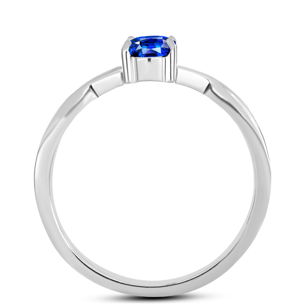Anillo de Plata con Zafiro Azul Australiano 2 