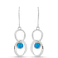 Pendientes de Plata con Ópalo Azul Paraíso de Etiopia