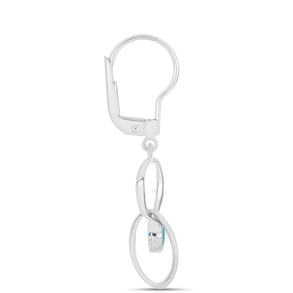 Pendientes de Plata con Ópalo Azul Paraíso de Etiopia