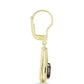 Pendientes de Plata Bañada en Oro con Cuarzo Ahumado Gondo