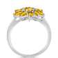 Anillo de Plata con Citrino de los Montes Urales