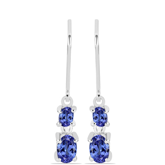 Pendientes de Plata con Tanzanita AAA