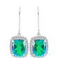 Pendientes de Plata con Cuarzo Pavo Real y Topacio Blanco