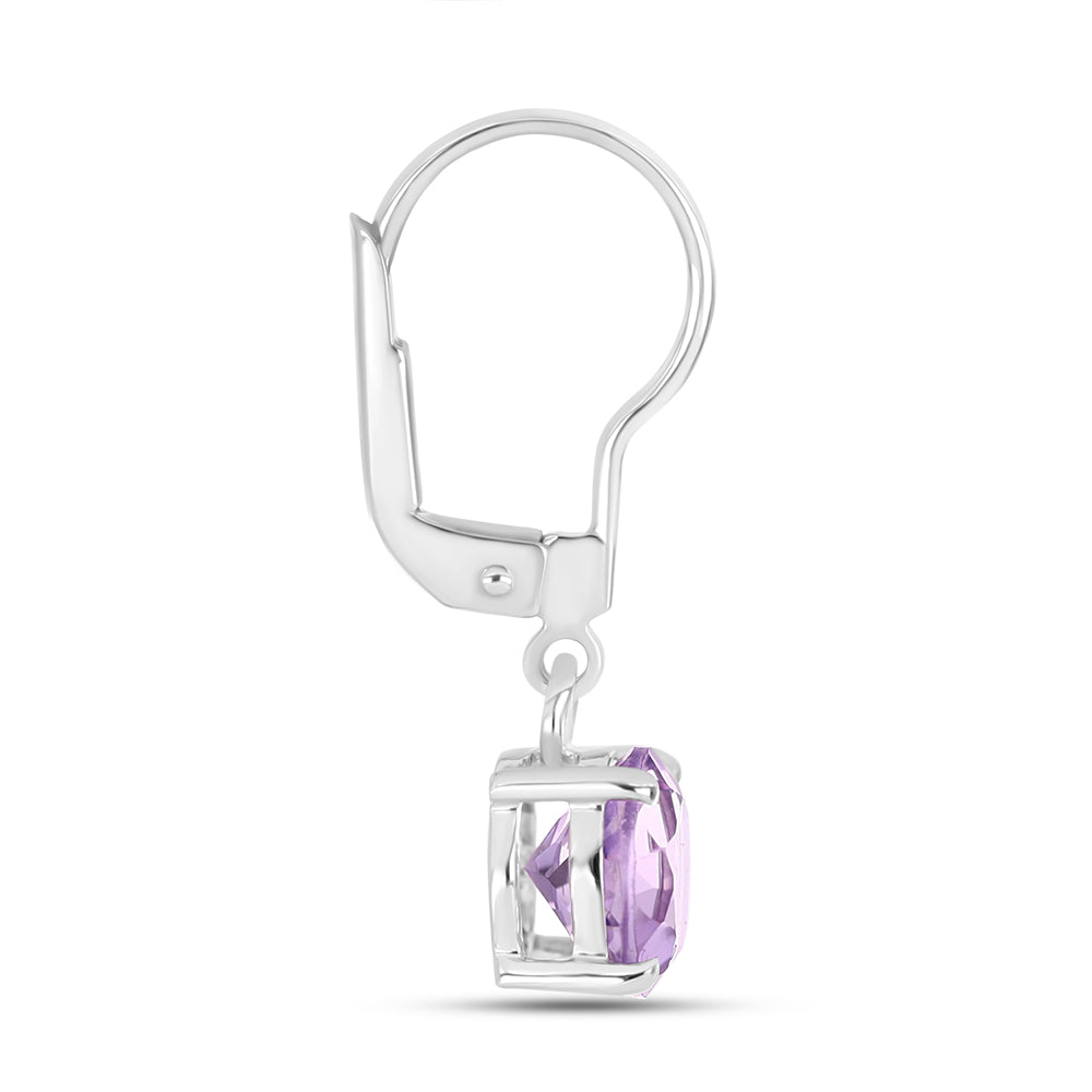 Pendientes de Plata con Amatista Rosa de Francia 2 