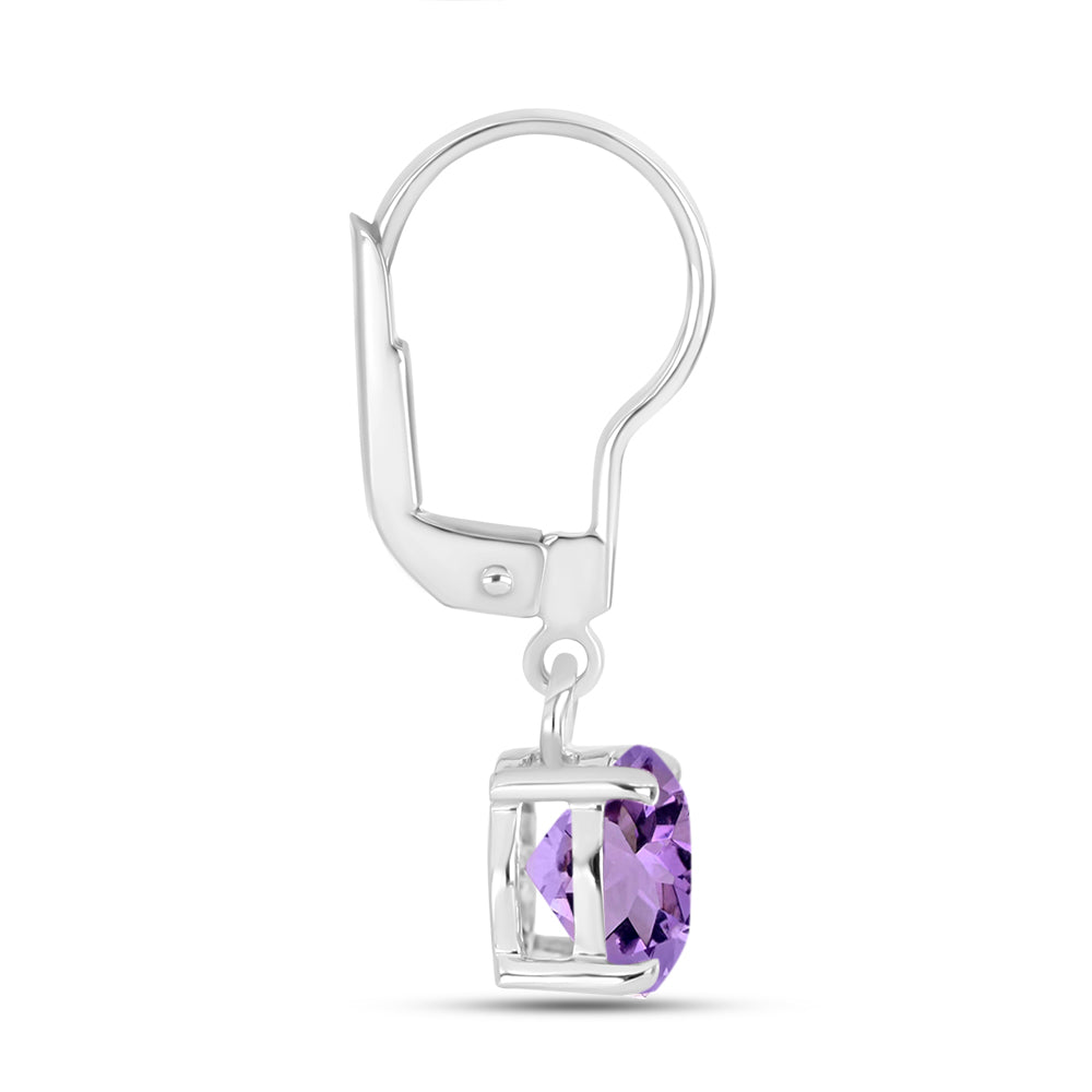 Pendientes de Plata con Amatista Rosa de Francia 3 
