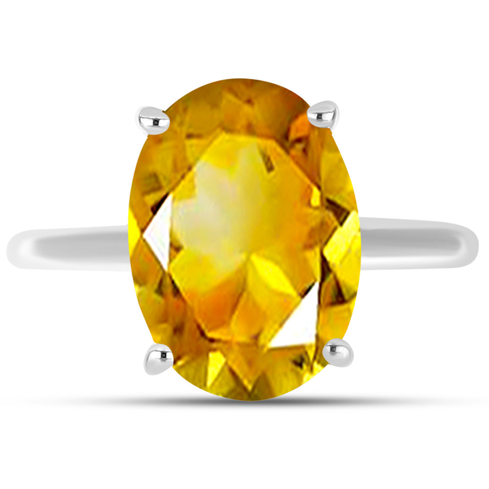 Anillo de Plata con Citrino de los Montes Urales 1 
