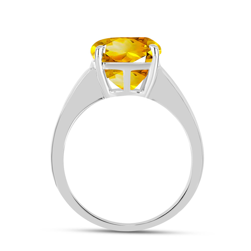 Anillo de Plata con Citrino de los Montes Urales