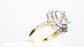Anillo de Aleación Bañado en Oro con Cristal Emporia® Blanco