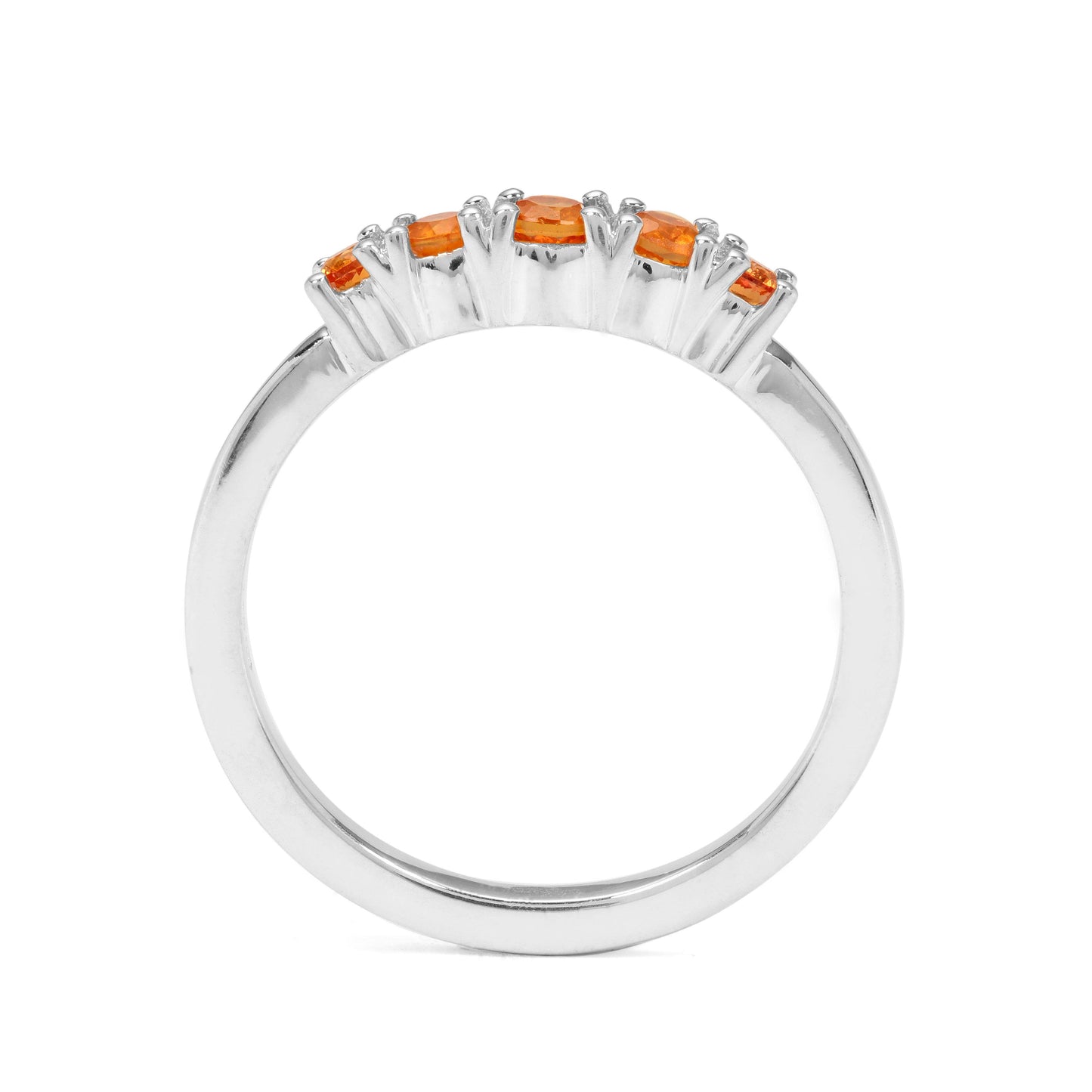 Anillo de Plata con Zafiro nNaranja