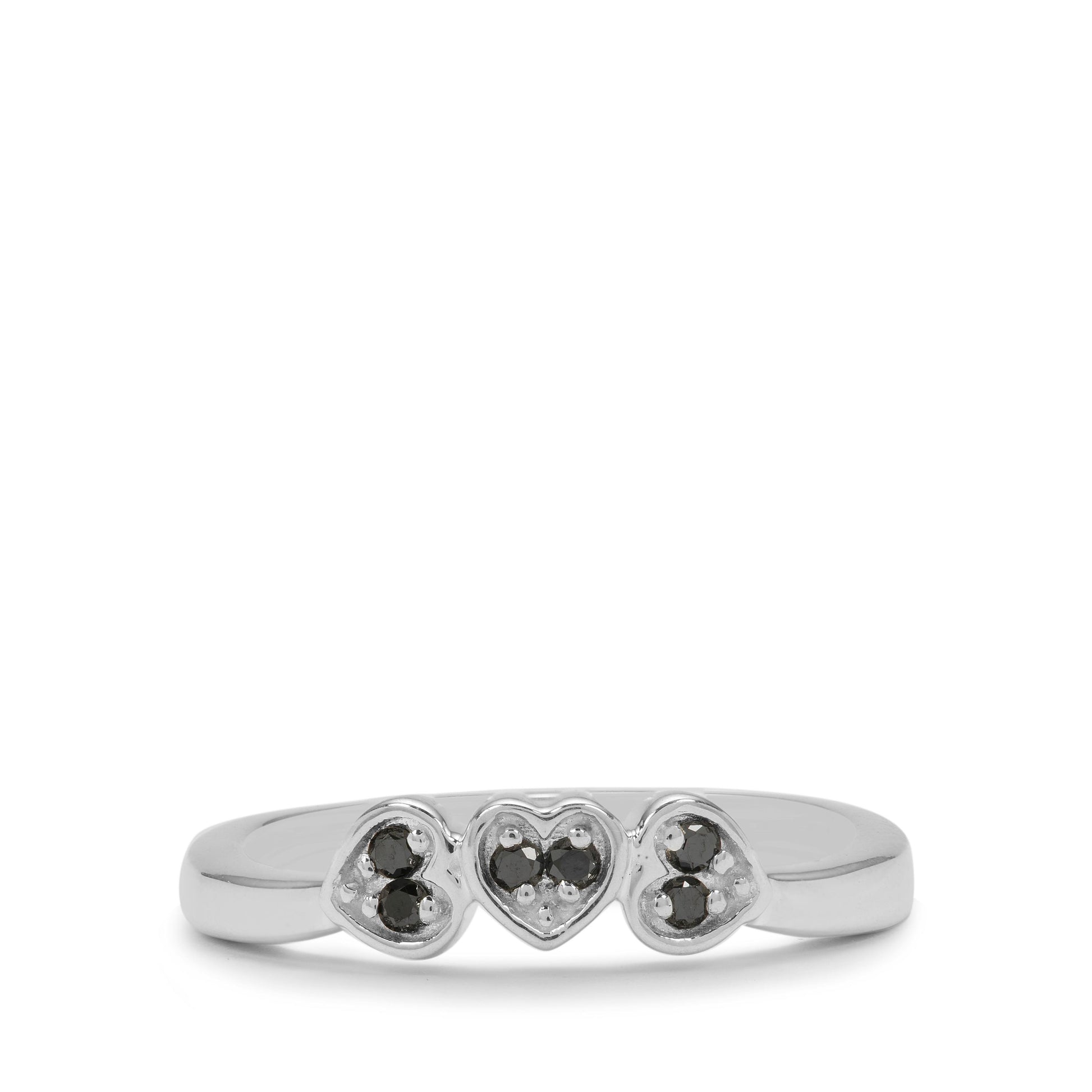 Anillo de Plata con Diamante Negro 1 