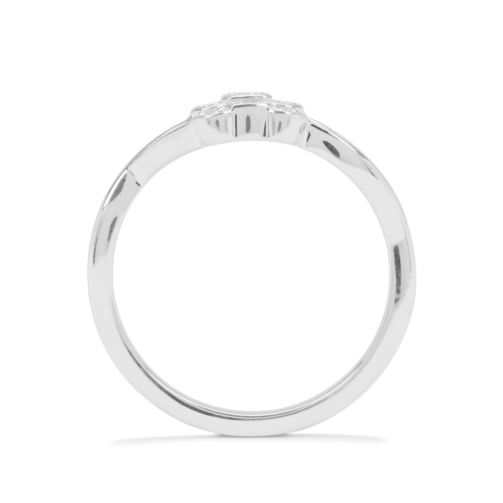 Anillo de Plata con Diamante blanco 2 