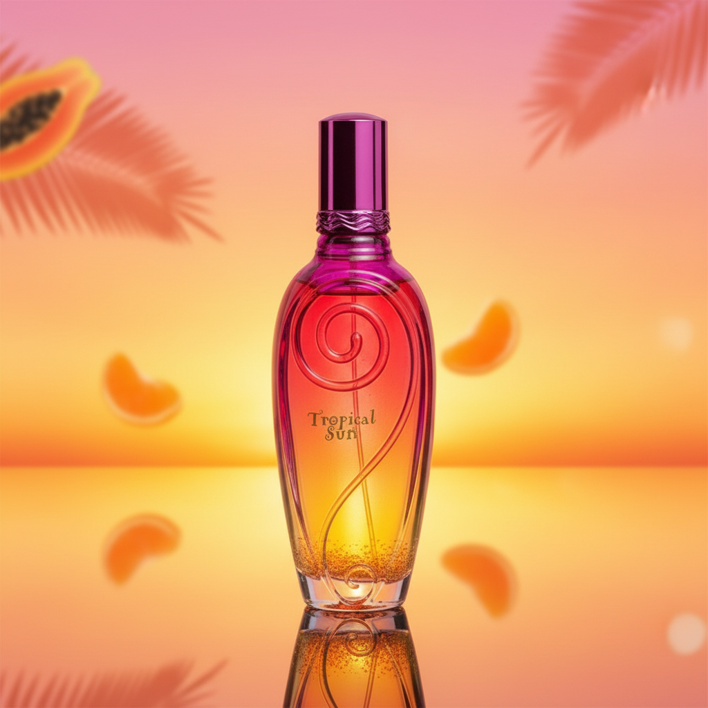 100 ml Eau de Perfume "TROPICAL SUN" Fragancia Afrutada Almizclada para Mujer, con contenido de aceite de fragancia 3% 3 
