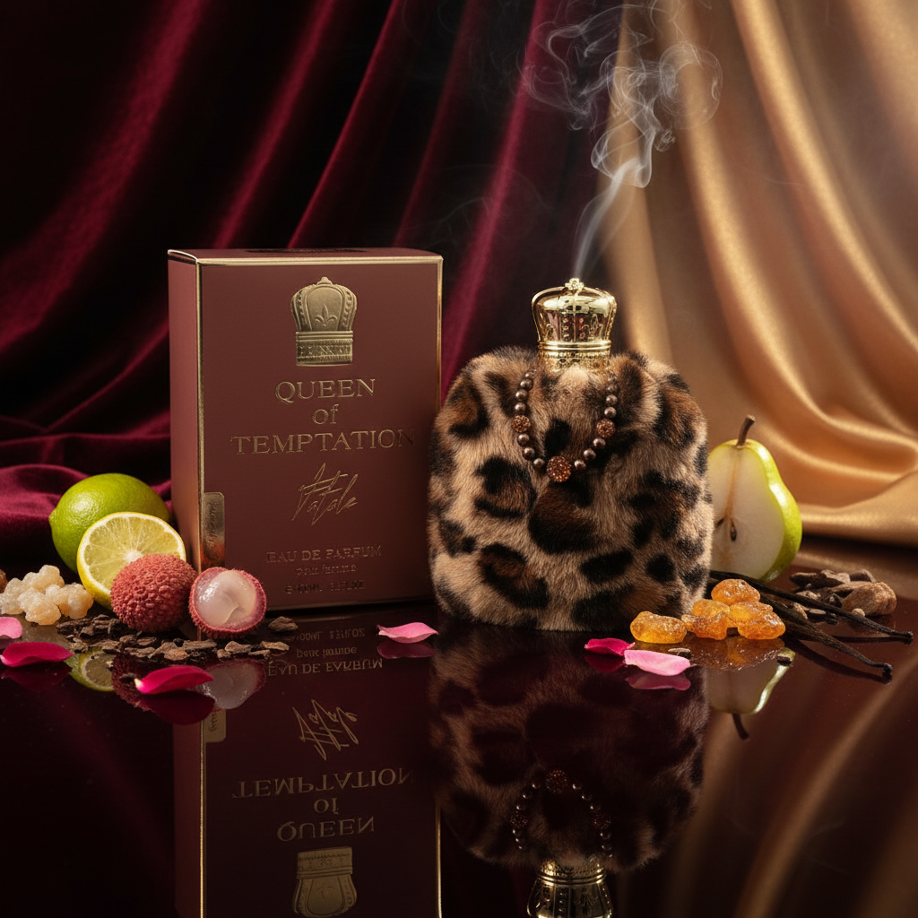 QUEEN OF TEMPTATION -  FATALE, EDP 100ml fragancia de ámbar para mujeres 6 