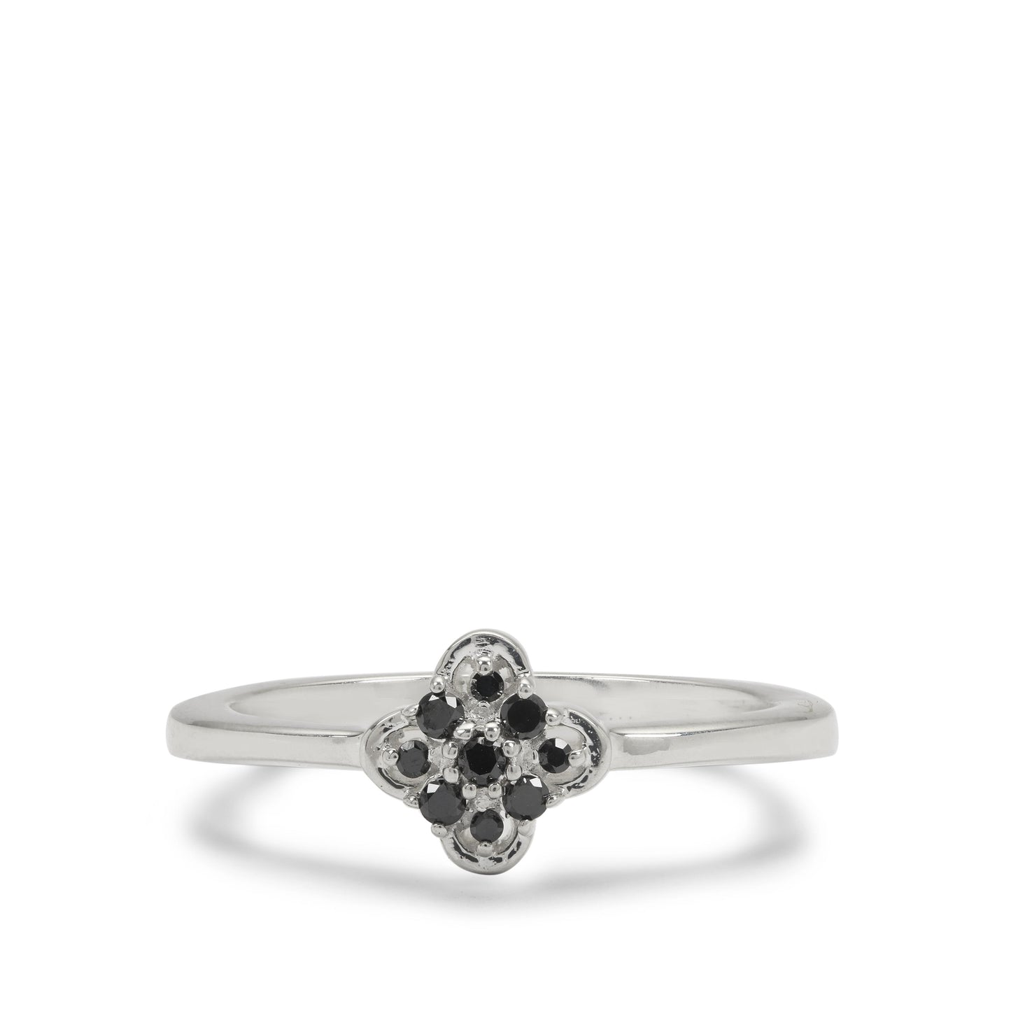 Anillo de Plata con Diamante Negro