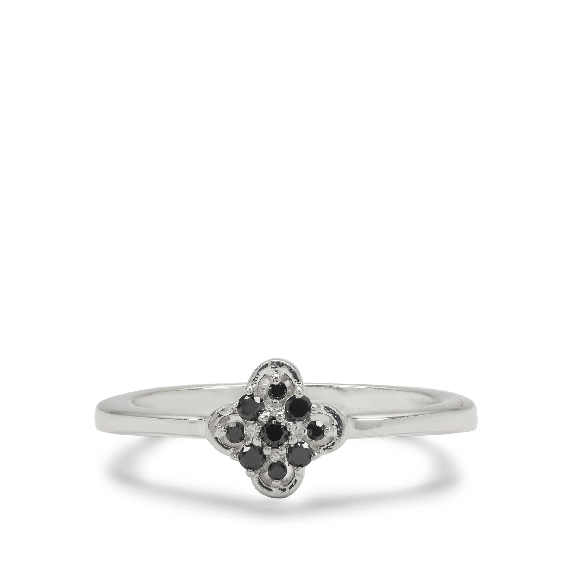 Anillo de Plata con Diamante Negro 1 