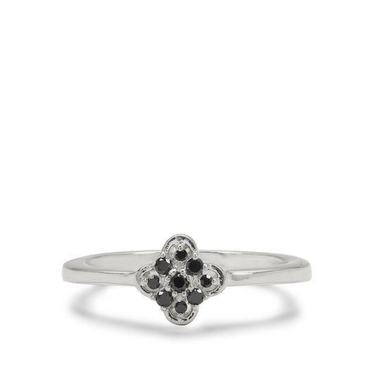 Anillo de Plata con Diamante Negro