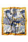 Pañuelo-Chal con estampado de serpiente y leopardo, azul y naranja, 70 cm x 70 cm