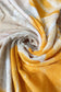 Bufanda-Mantón de algodón, 85 cm x 180 cm, estampado de flores grandes pintadas, naranja