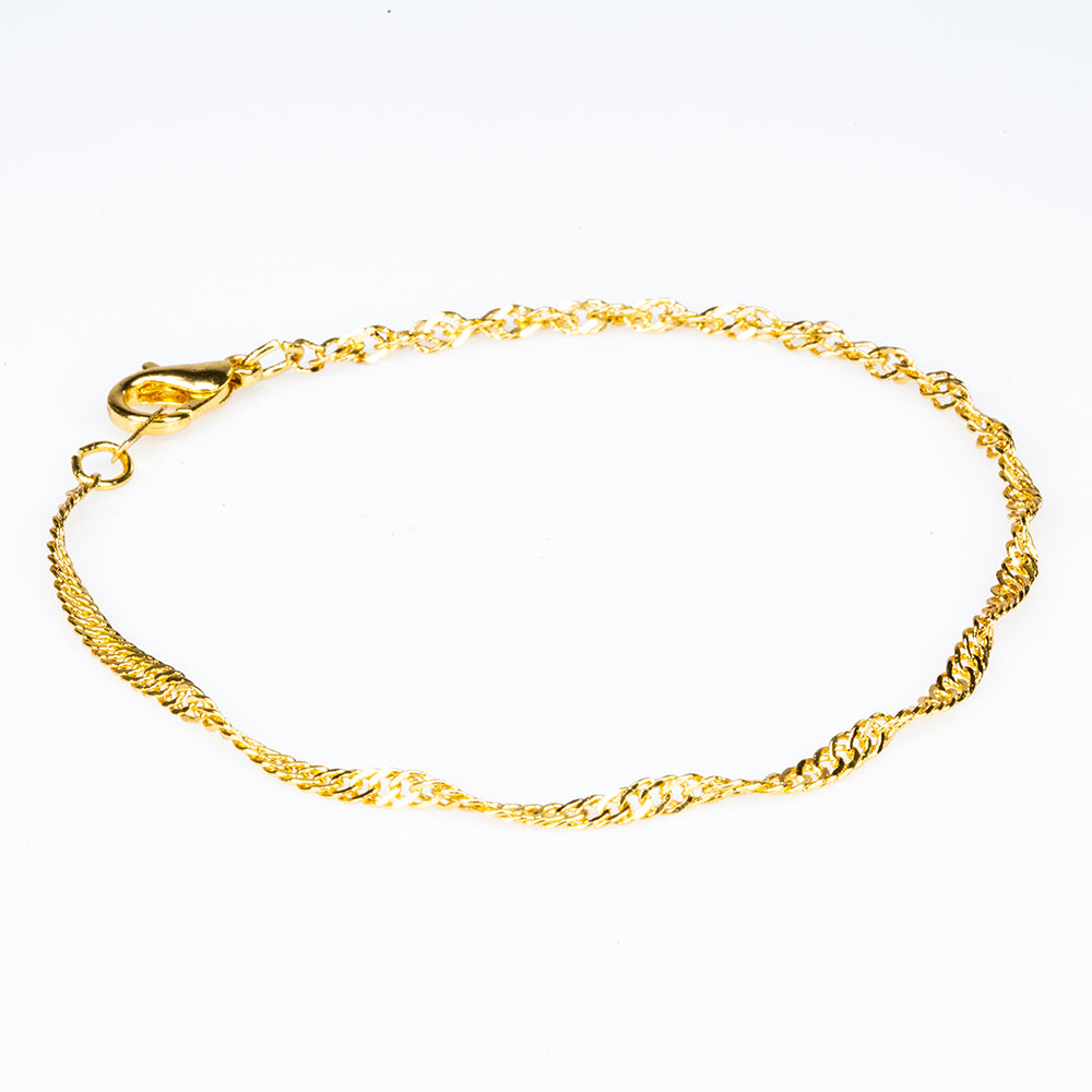 Conjunto de Aleación Bañado en Oro ( Collar +Pulsera )