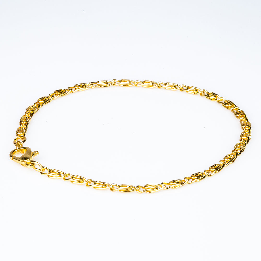 Conjunto de Aleación Bañado en Oro ( Collar +Pulsera )