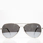 Emporia Italy - Gafas de sol piloto "CRYSTAL", gafas de sol polarizadas con filtro UV con estuche y paño de limpieza, lentes cromo-plata, montura plateada