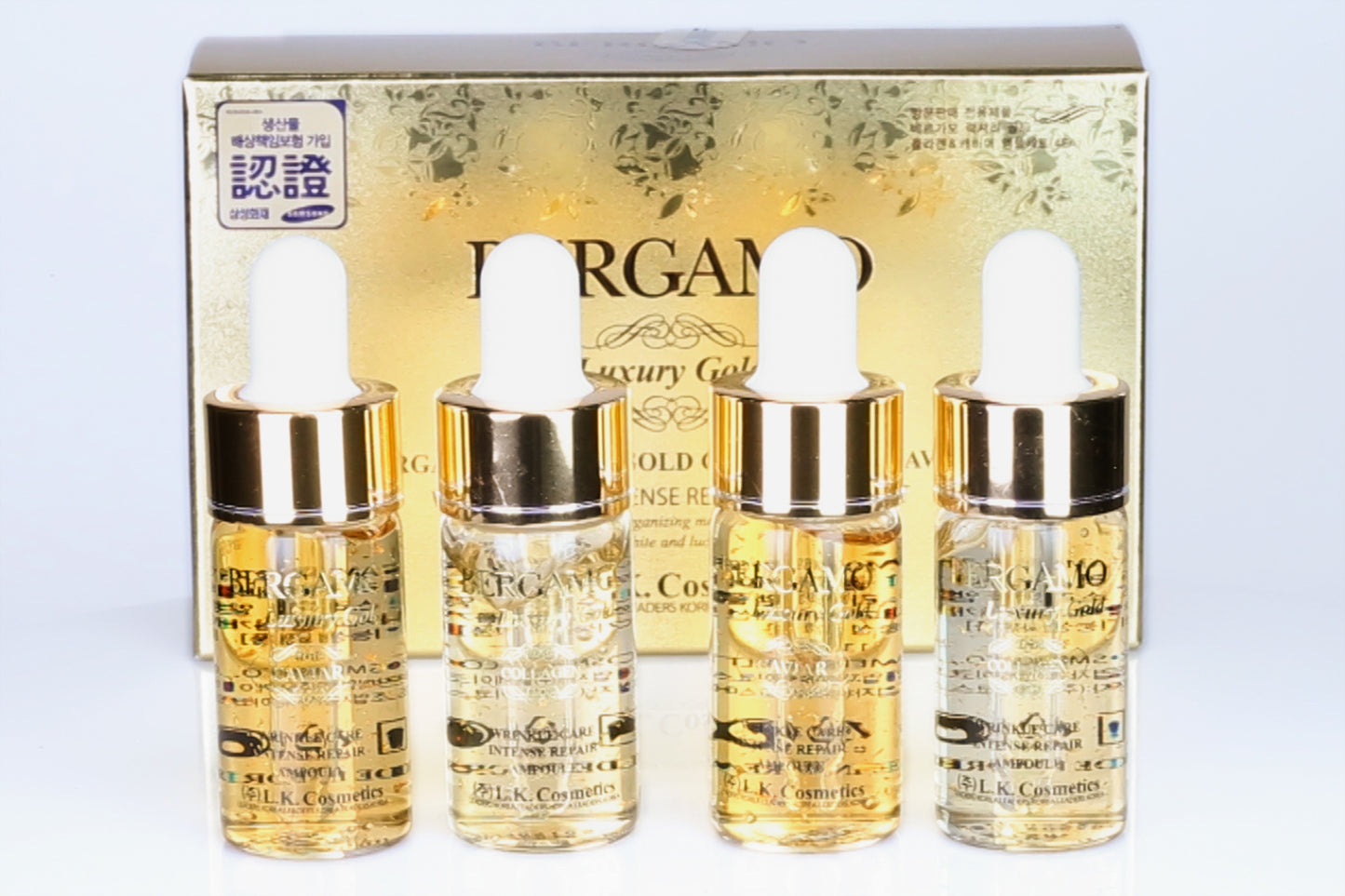 BERGAMO GOLD AMPOULE SET, 4 PCS