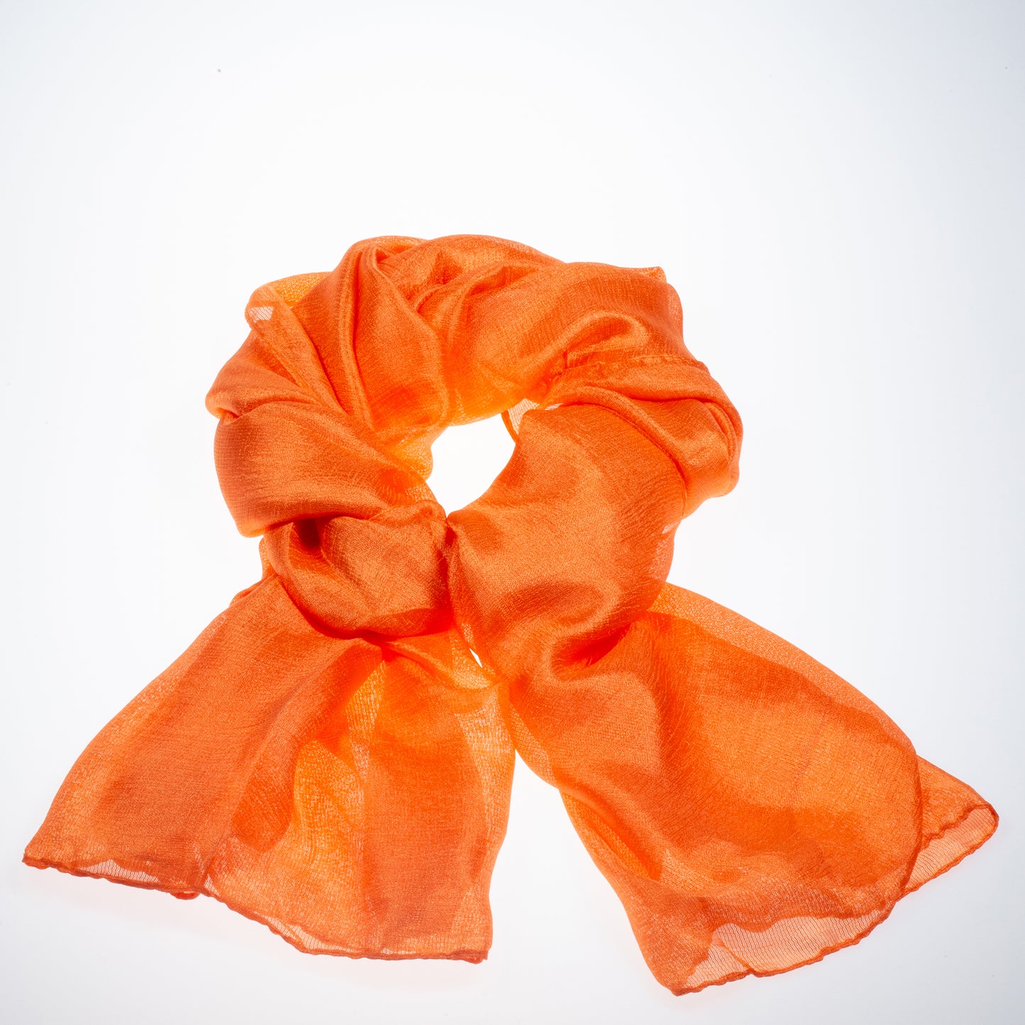 Bufanda de moda 100% viscosa con sensación de seda, 180 cm x 85 cm, naranja