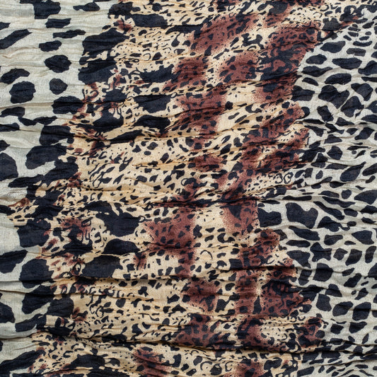 Pasmina de moda, 100% viscosa, 180 cm x 50 cm, JAGUAR BROWN