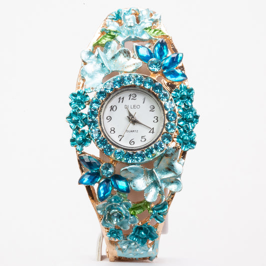 Reloj DiLeo Riva Alloy, Analógico, para Mujer, AZUL