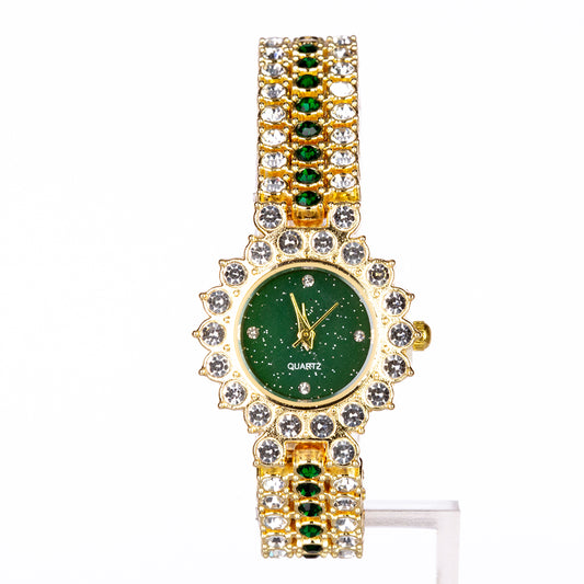 Emporia, set de 6 piezas de joyería de calidad premium que incluye un reloj, una pulsera, una cadena, un colgante, unos pendientes y un anillo en una exclusiva caja de regalo en polipiel