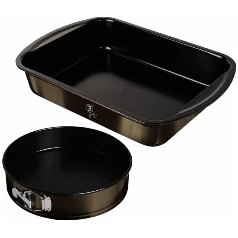 Set de 2 piezas para el horno en negro brillante