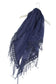 Bufanda-chal trapezoidal de algodón, 80 cm x 198 cm x 70 cm, estampado de encaje de mariposa, tela vaquera