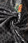 Pañuelo-Chal de seda, 90 cm x 180 cm, perla de diamantes con borde de texto elegante, negro