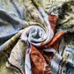 Bufanda-chal de 100% seda auténtica, 90 cm x 180 cm, estampado de escena de granja pintada