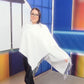 Bufanda 100% Cachemira Pashmina, 70 cm x 170 cm, Super Suave. Blanco Liso