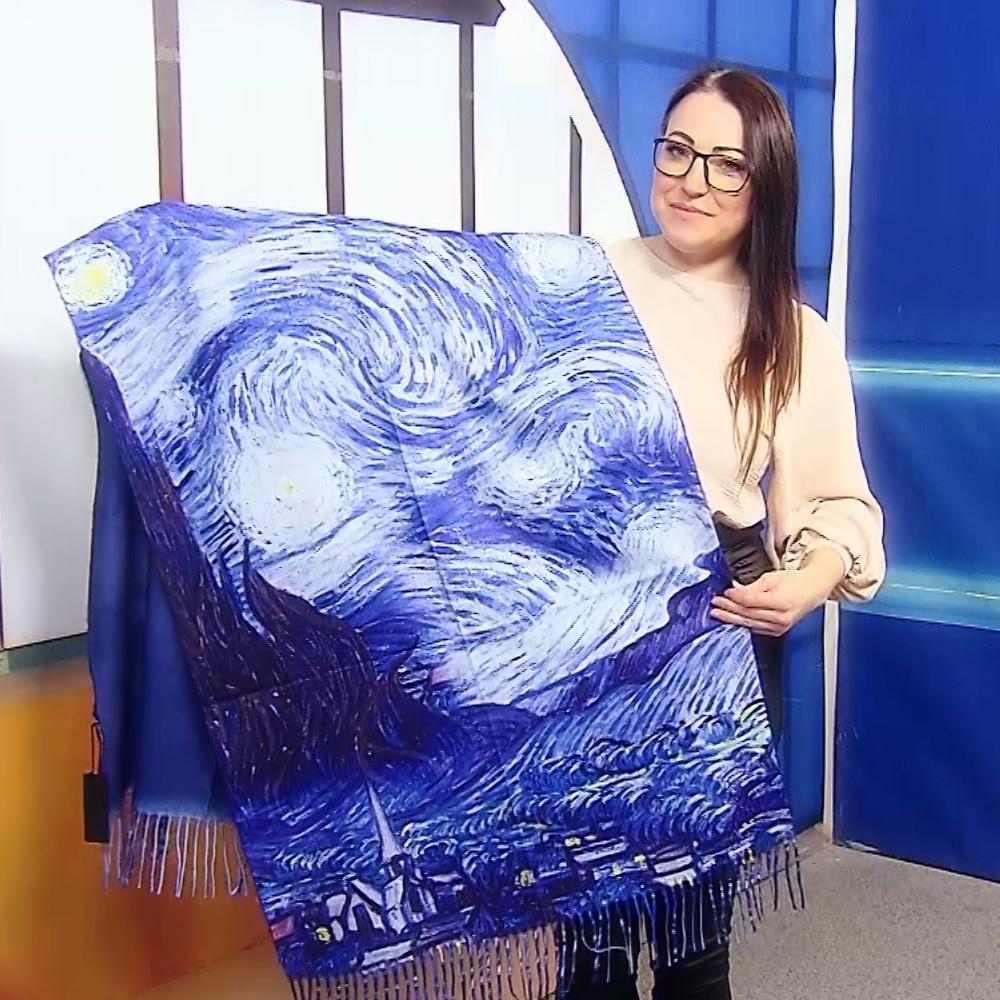 Bufanda de lana, 70 cm x 180 cm, Van Gogh - Starry Night 3 