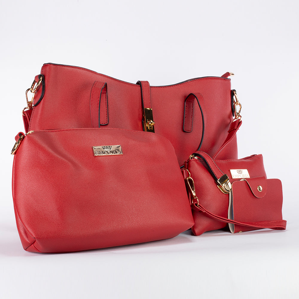 Colección Emporia de invierno 2023 - JˆAdore . Set de 4 piezas de bolsos, rojo 4 