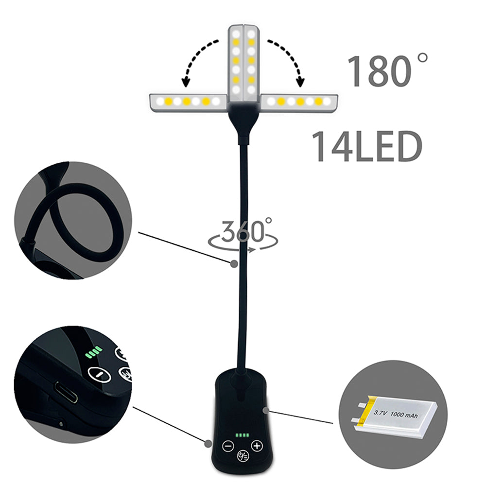 Lumeflex lámpara de lectura de doble cabezal