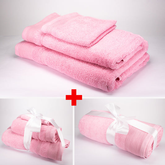  Lujoso juego de toallas a cuadros, 100% algodón
