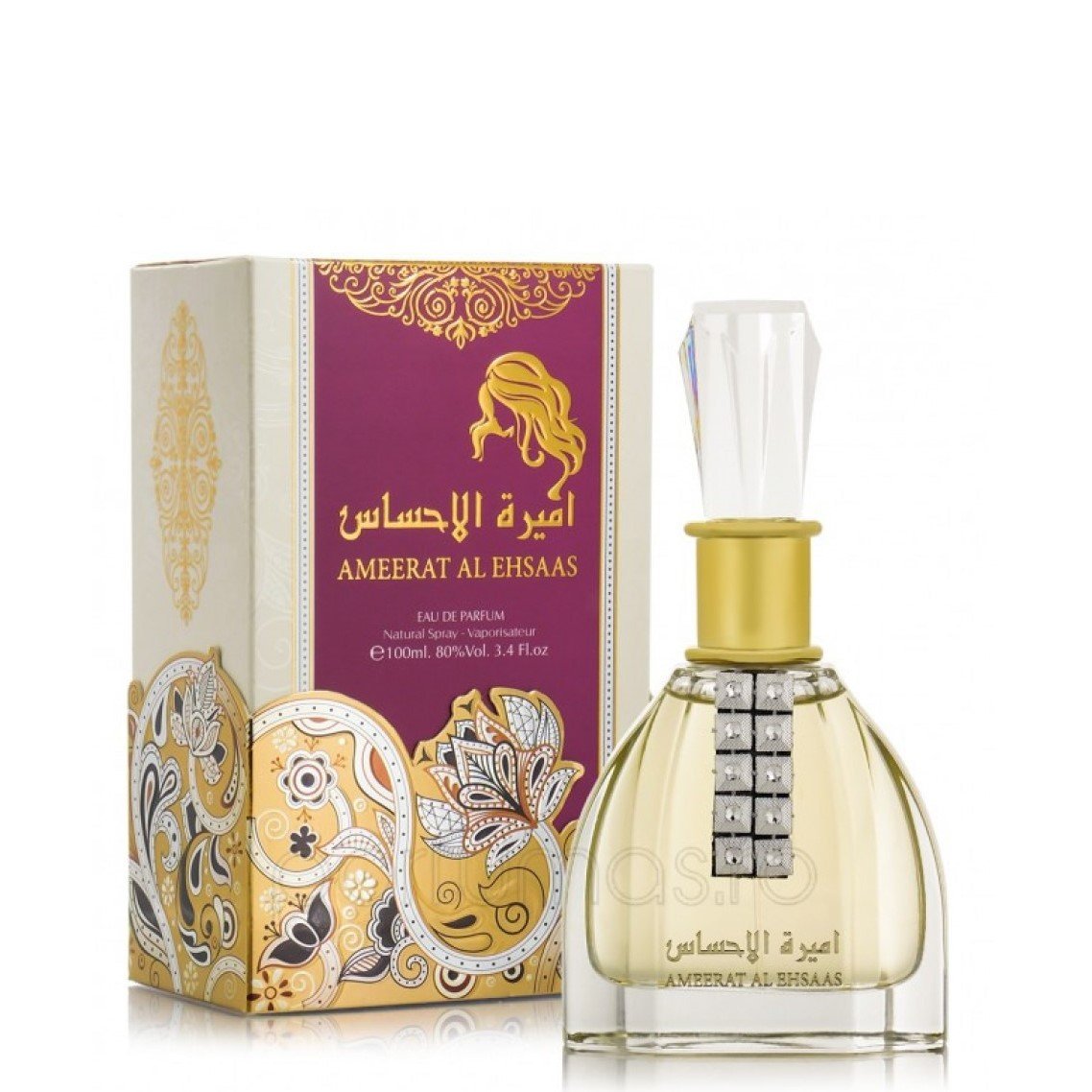 100 ml Eau de Perfume Ameerat Al Ehsaas Fragancia Afrutada Vainilla para Mujeres 1 