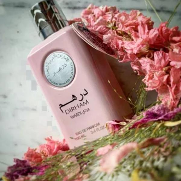 100 ml Eau de Perfume Dirham Wardi Fragancia Afrutado Dulce Floral para Mujeres 3 