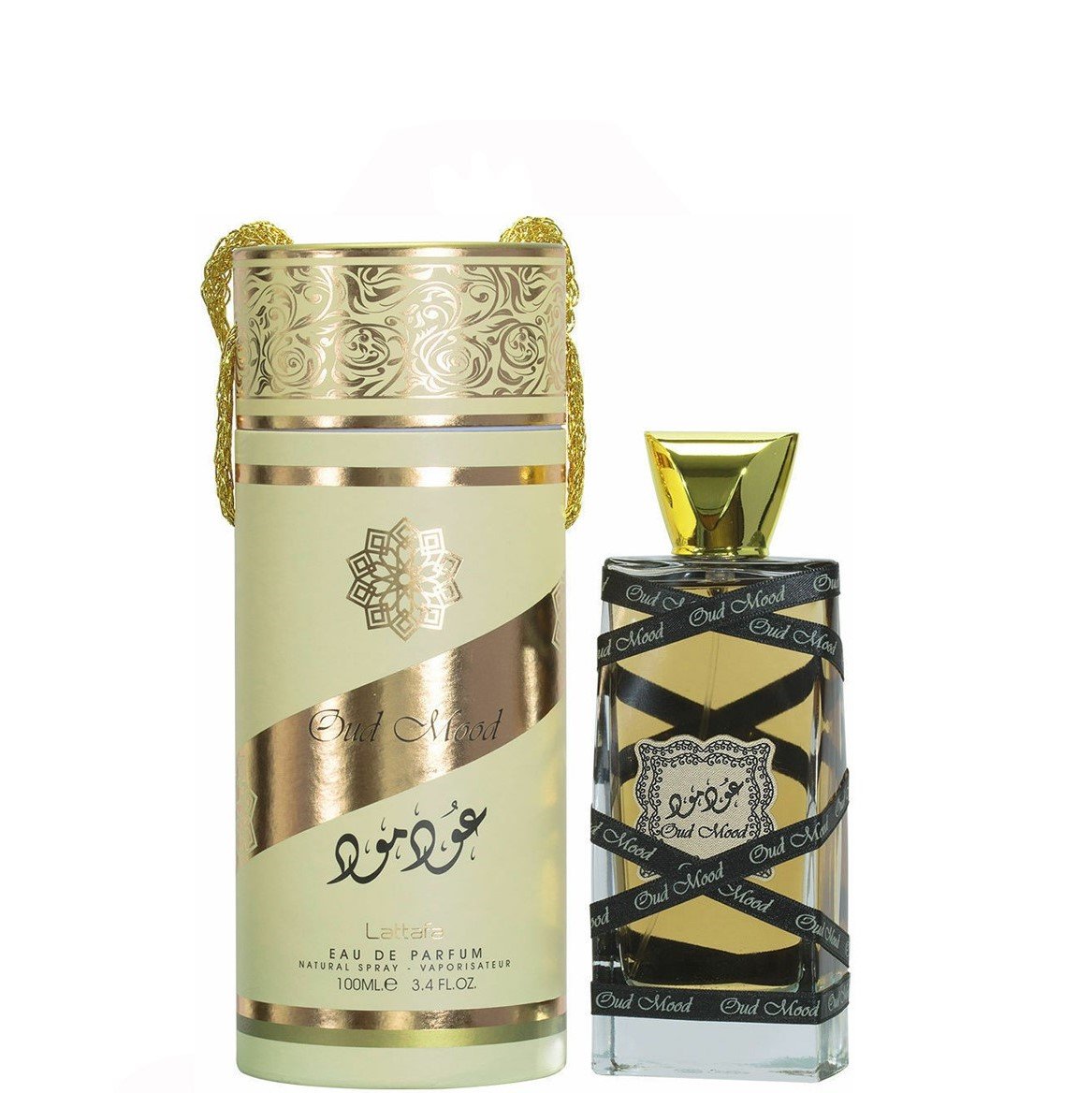 100 ml Eau de Perfume Oud Mood Gold Fragancia Vainilla Almizcle para Hombres y Mujeres