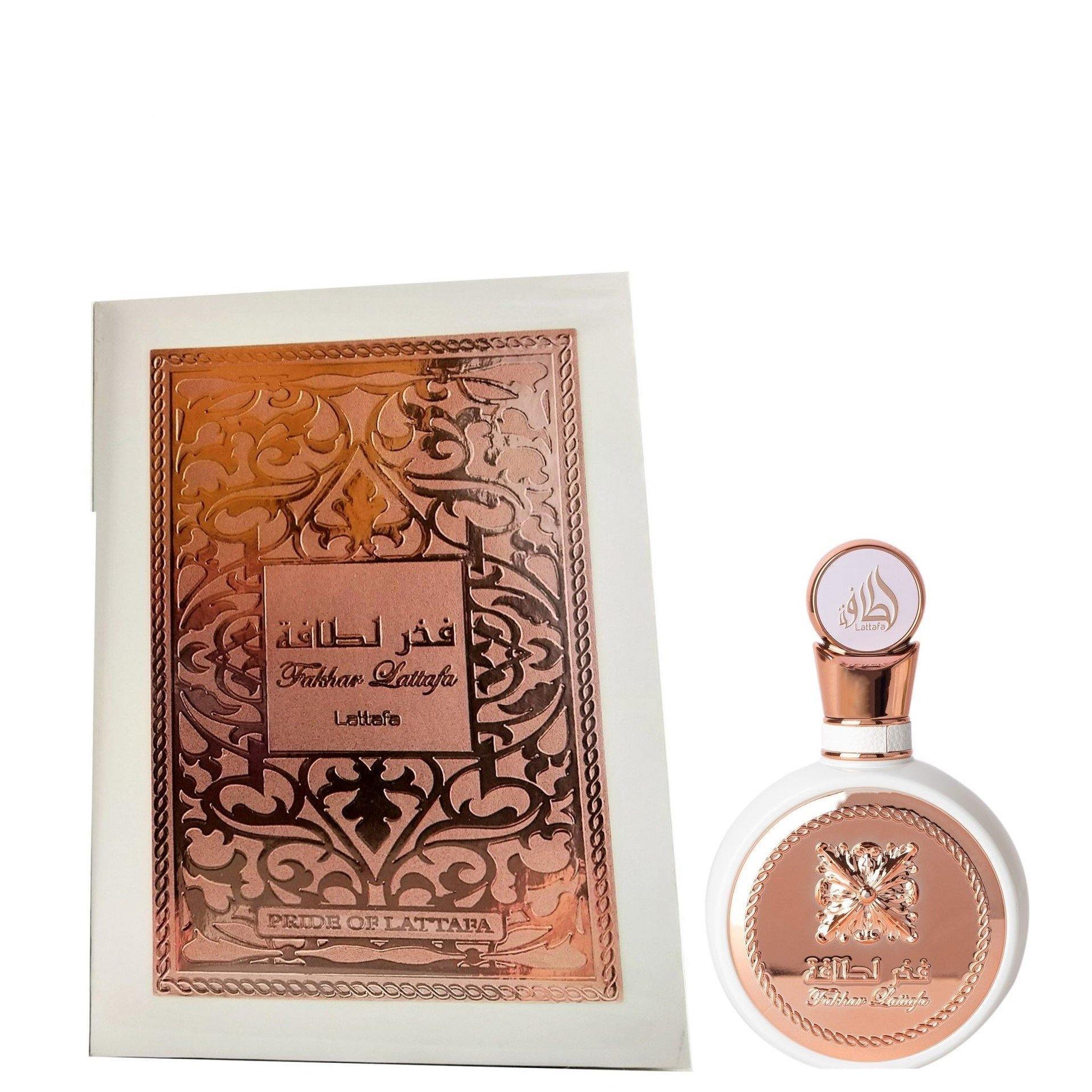 100 ml Eau de Perfume Fakhar Lattafa Pink Oriental Fragancia floral y dulce para mujer  Características principales: 2 