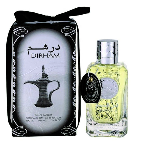 100 ml Eau de Parfum Dirham Silver Fragancia floral cítrica, sándalo, para hombre