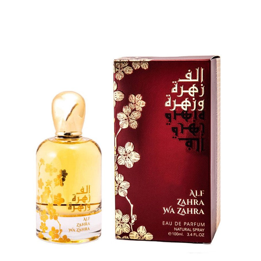 100 ml Eau de Parfum Alf Zahra Wa Zahra fragancia de almizcle, sándalo, picante para mujer 1 