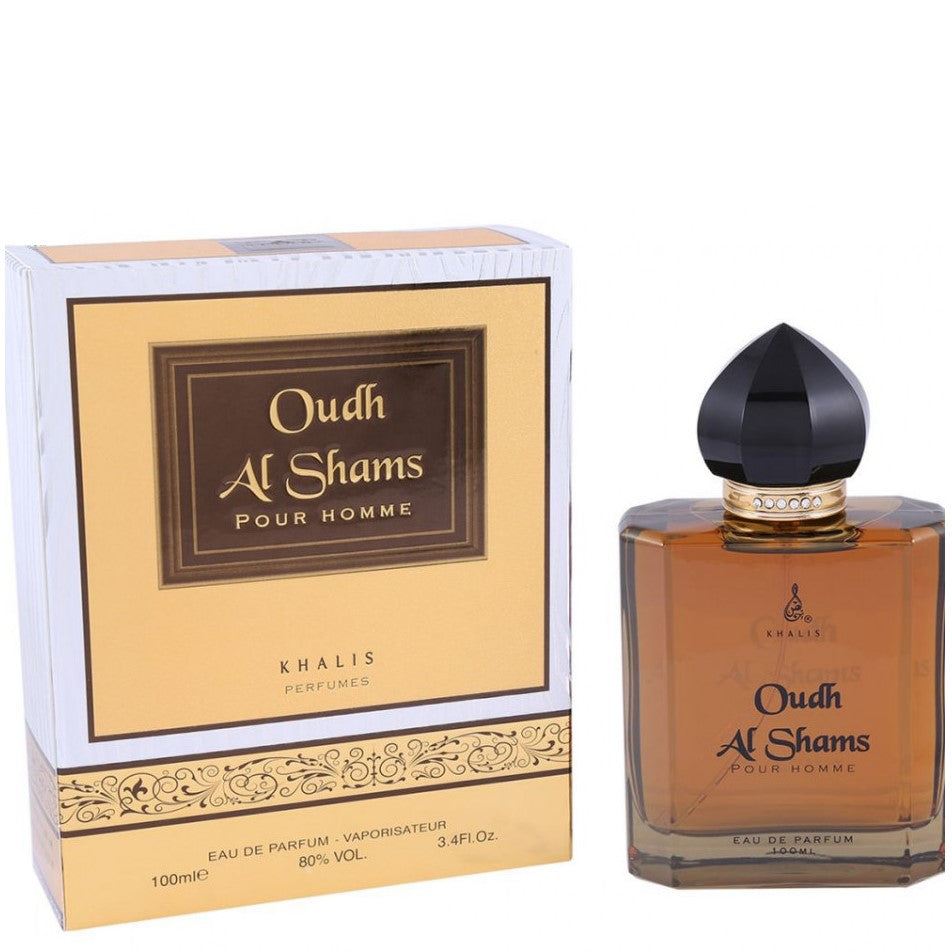 100 ml Eau de Perfume Oudh Al Shams Fragancia Leñosa Picante Oud para hombre 3 