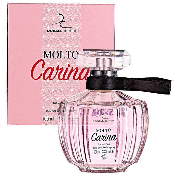 100ml Agua de perfume MOLTO CARINA Fragancia floral amaderada para mujeres