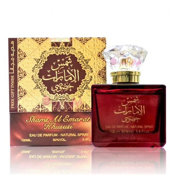 100ml Eau de Perfume Shams Emarat Khususi Fragancia floral de vainilla para mujer