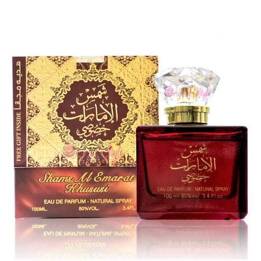 100ml Eau de Perfume Shams Emarat Khususi Fragancia floral de vainilla para mujer