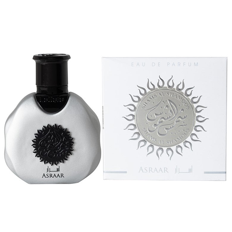 35ml Eau de Perfume Asraar Ambery Fragancia amaderada y almizclada para hombre